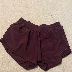 Lulu Lemon Burgundy Athletic Shorts